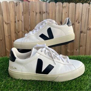 Veja White and Black Athletic Shoes